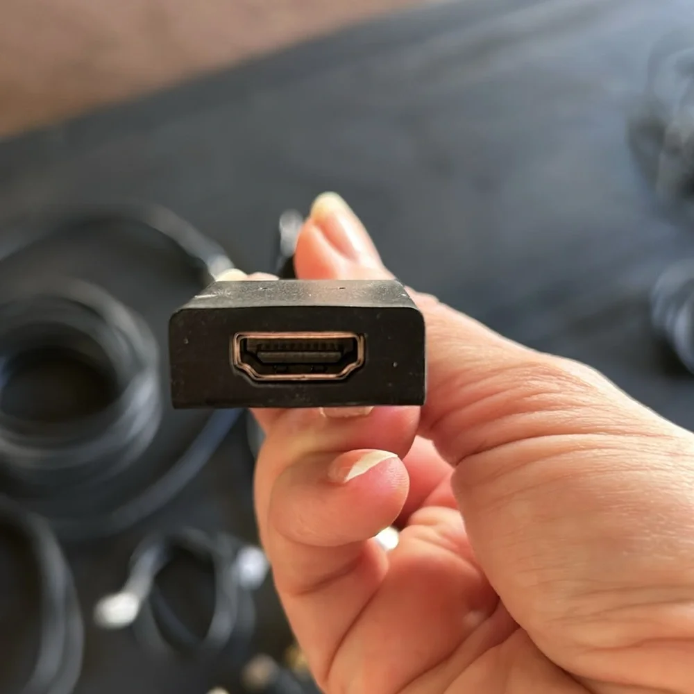 Lot of HDMI cables and HDMI extenders